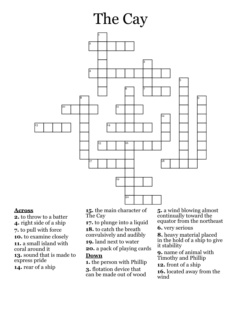 The Cay Crossword