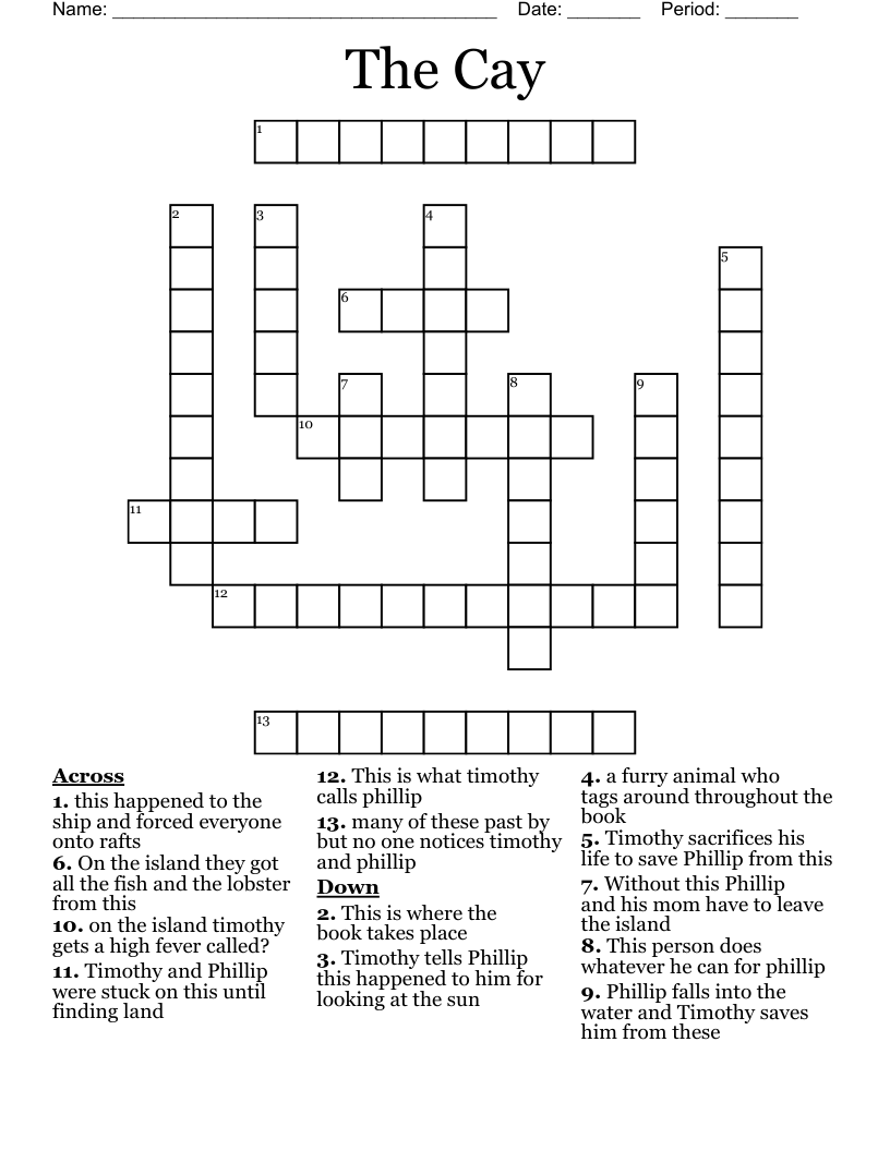 The Cay Crossword