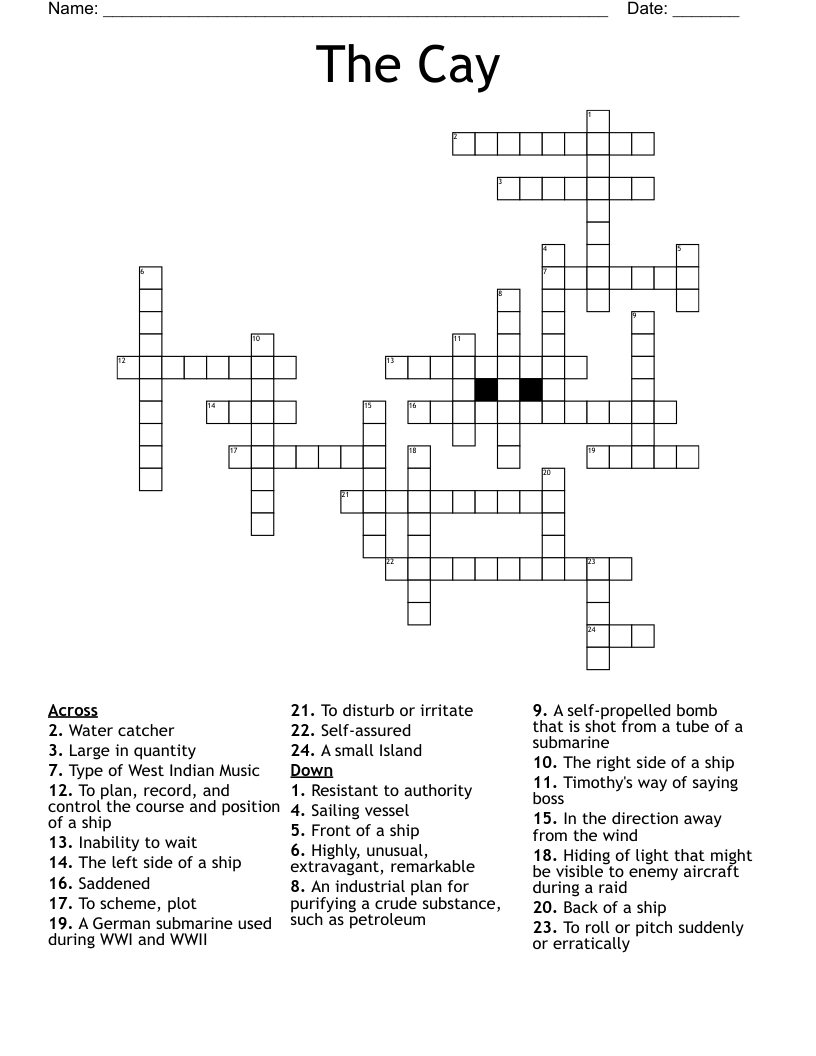 The Cay Crossword