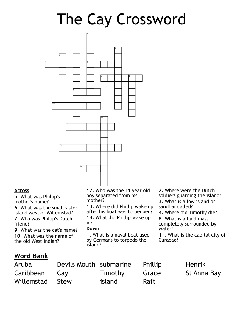 The Cay Crossword