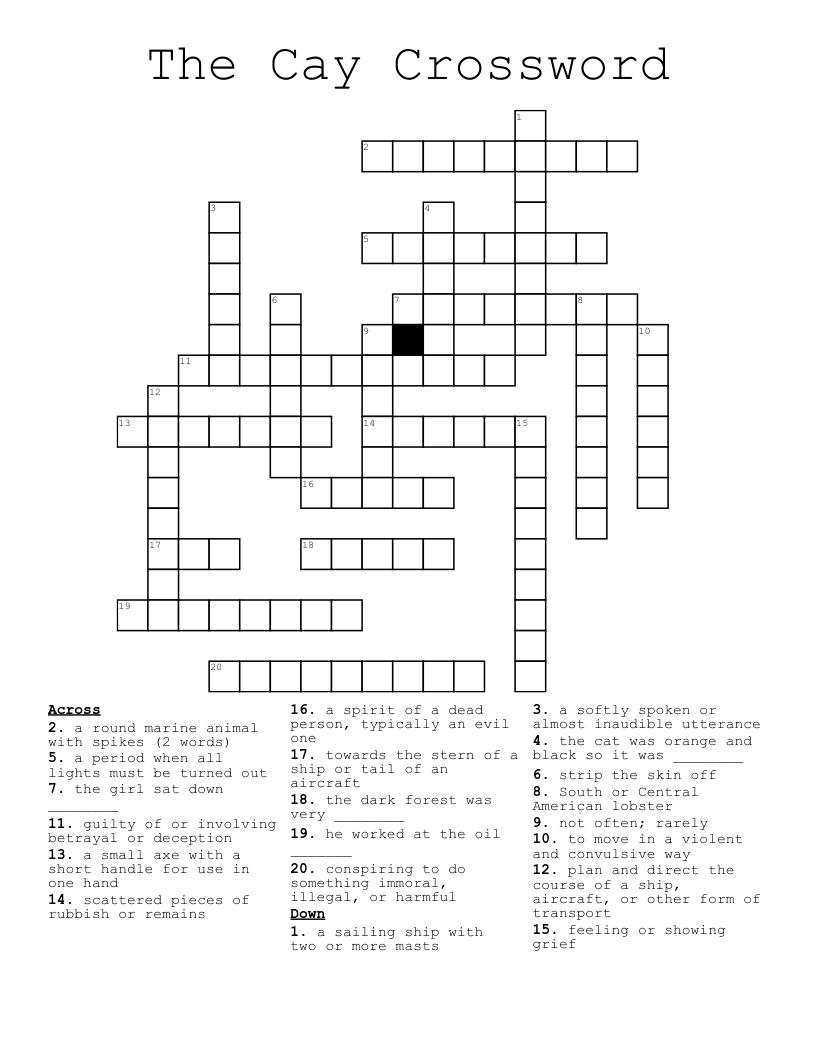 The Cay Crossword