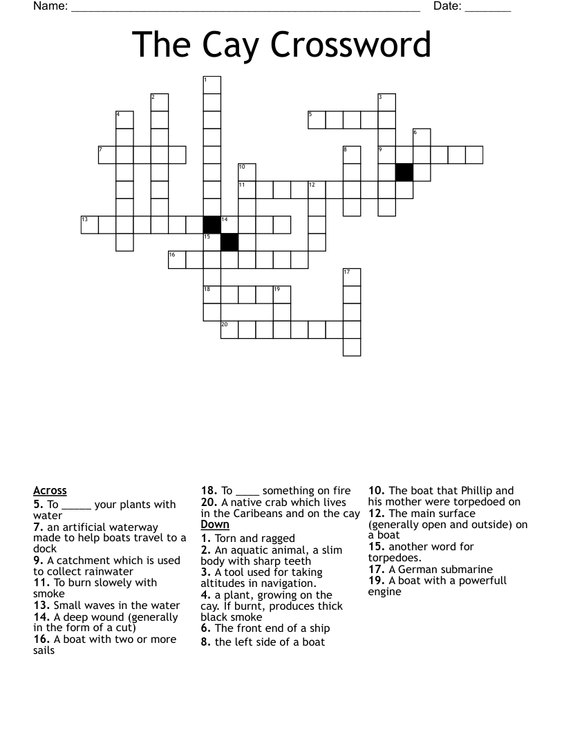 The Cay Crossword