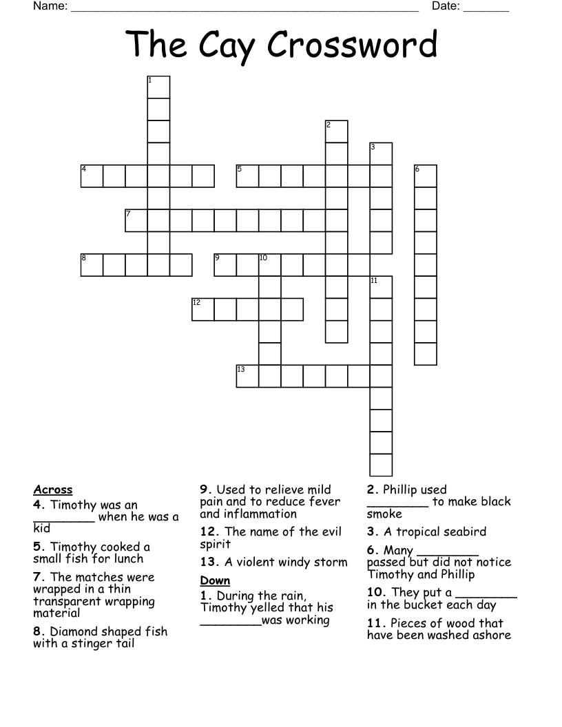 The Cay Crossword