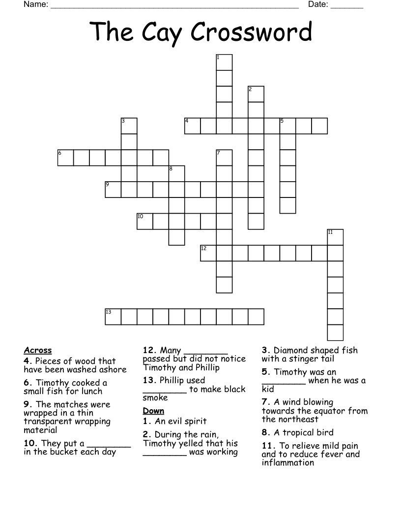 The Cay Crossword