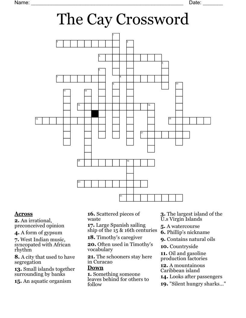 The Cay Crossword