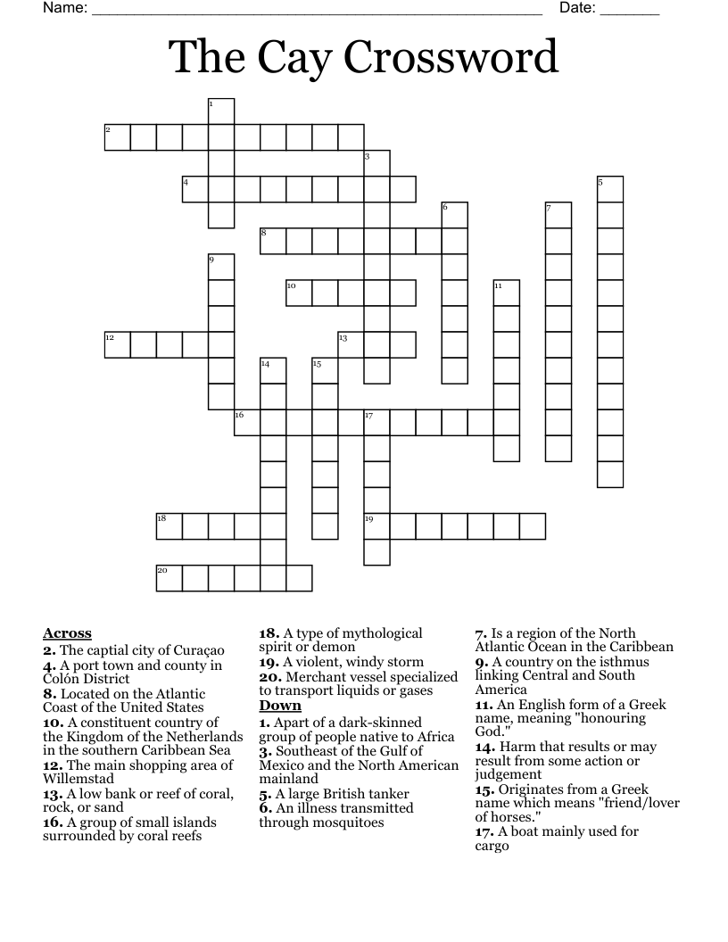The Cay Crossword