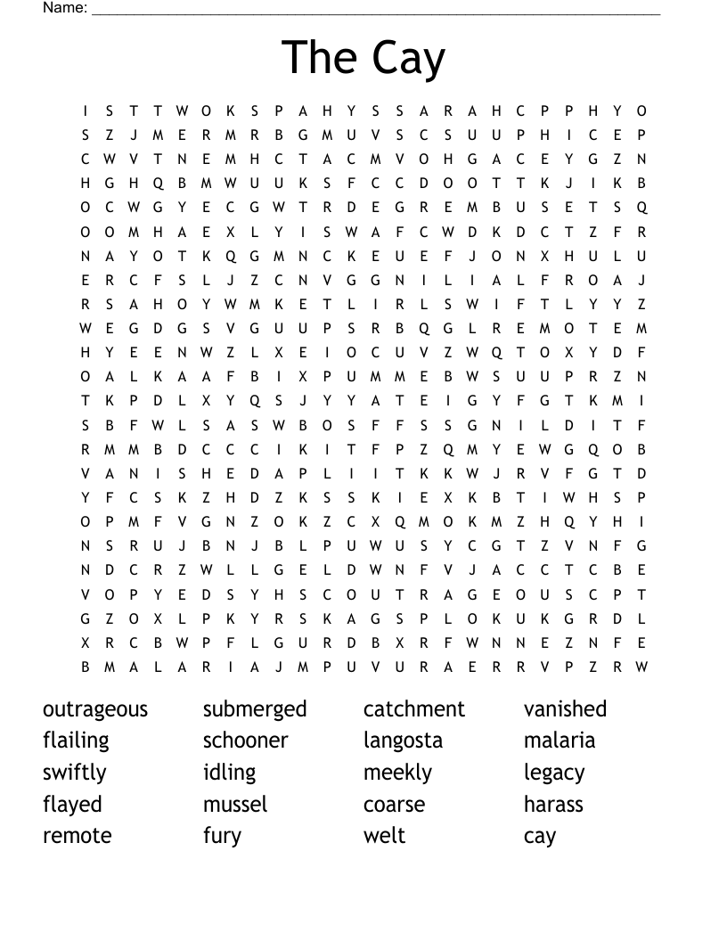 The Cay  Word Search