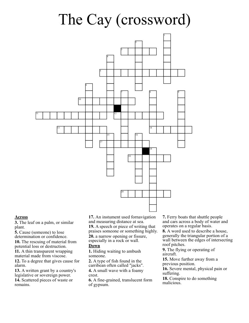 The Cay (crossword)