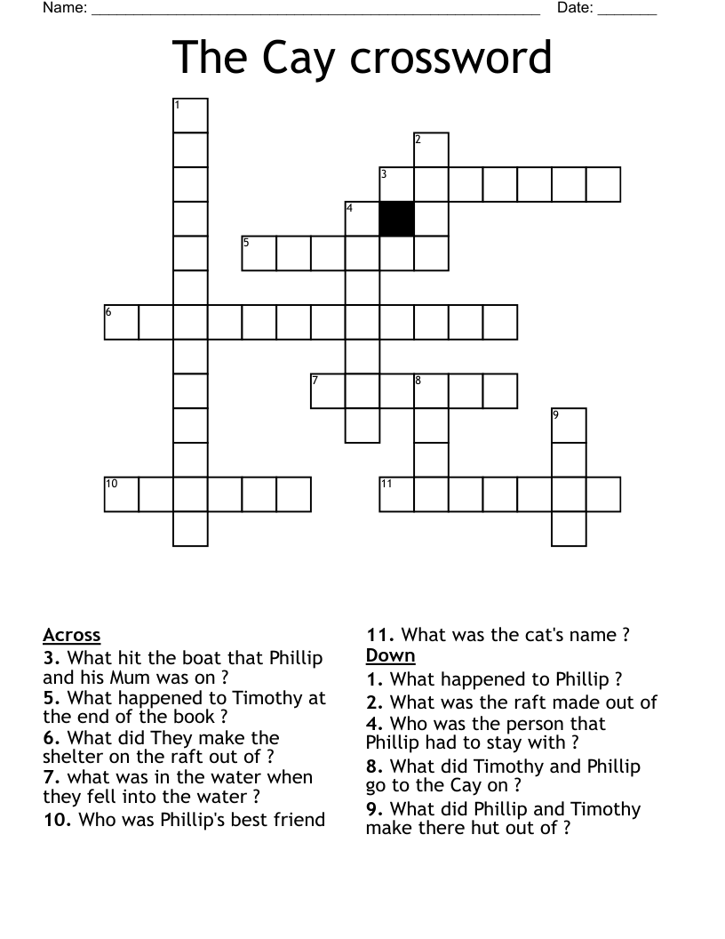 The Cay crossword