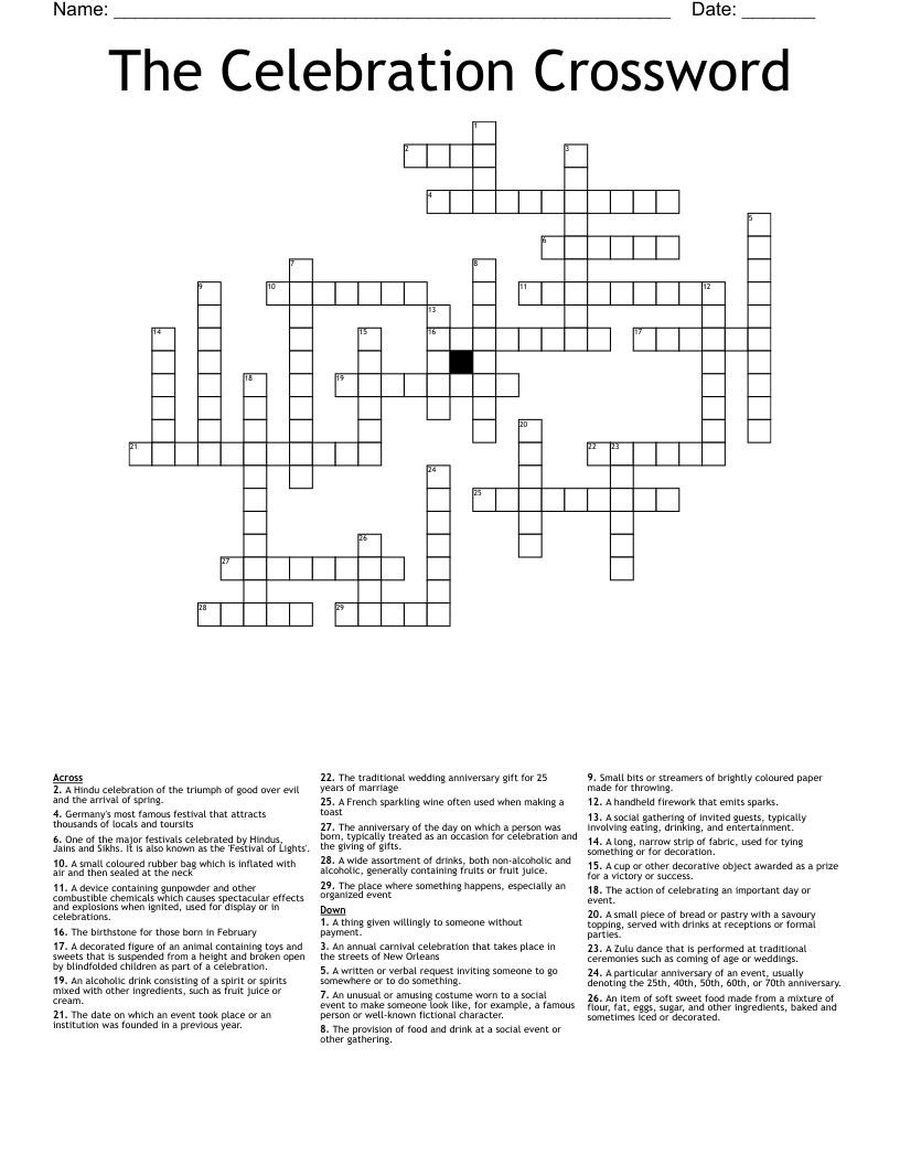The Celebration Crossword