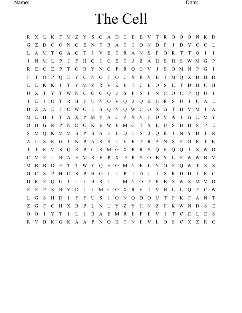 The Cell Word Search
