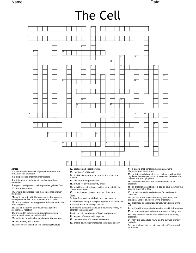 The Cell Crossword