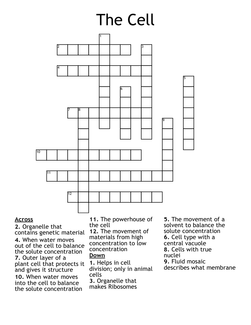 The Cell Crossword