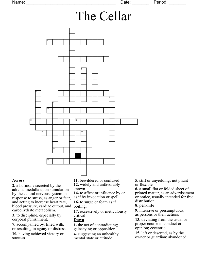 The Cellar Crossword