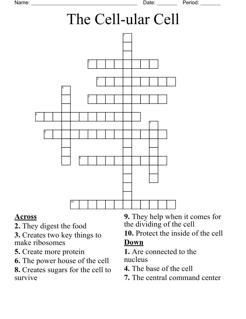 The Cell-ular Cell Crossword
