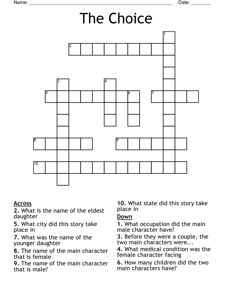The Choice Crossword