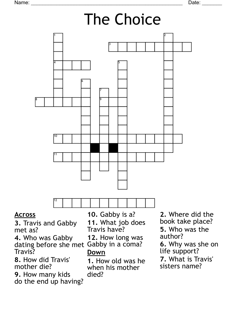 The Choice Crossword