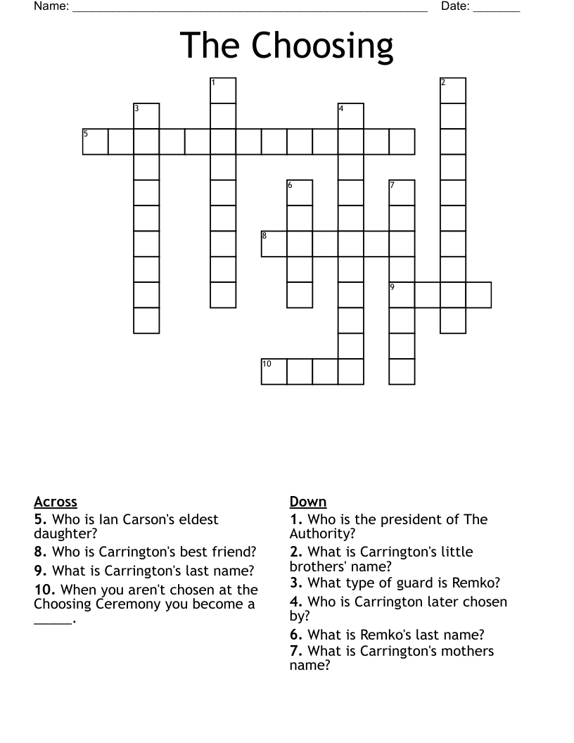 The Choosing Crossword