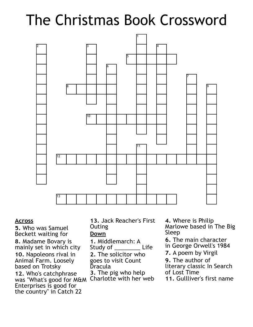 The Christmas Book Crossword