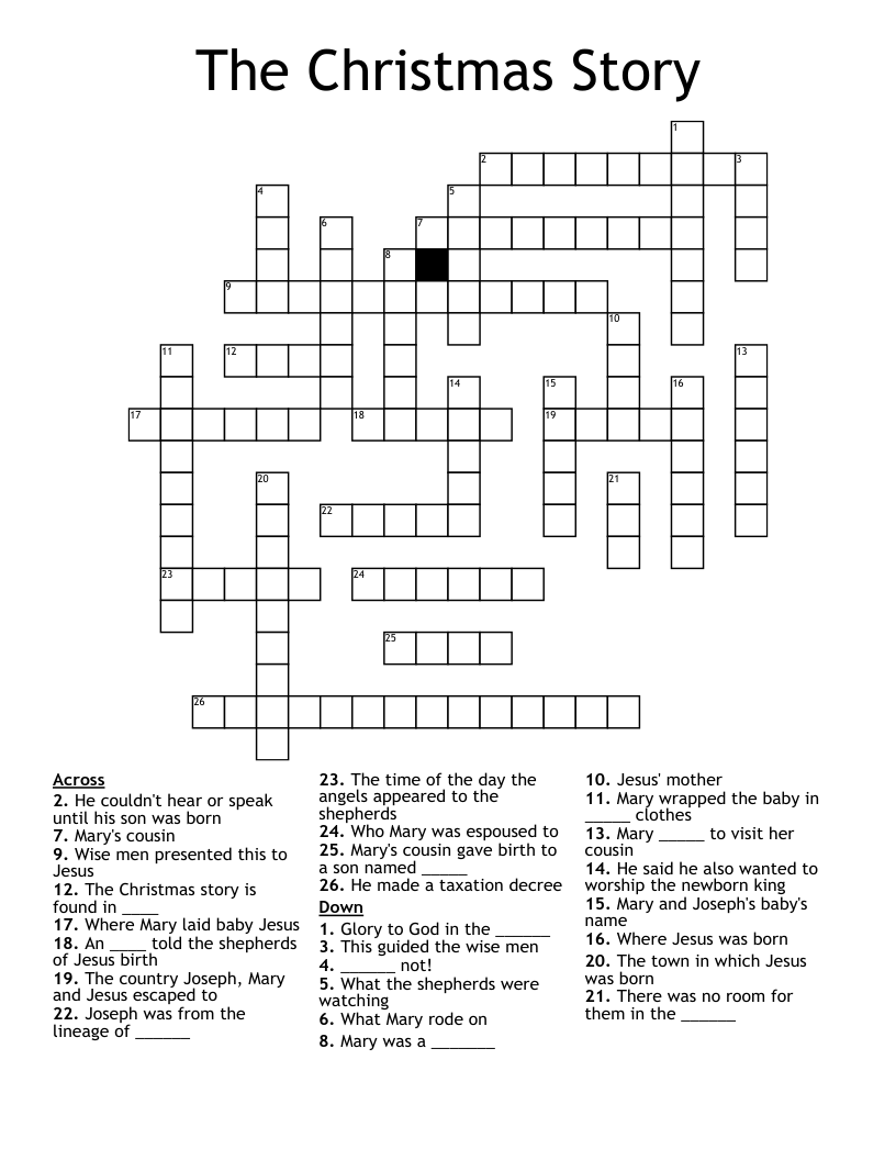 The Christmas Story Crossword