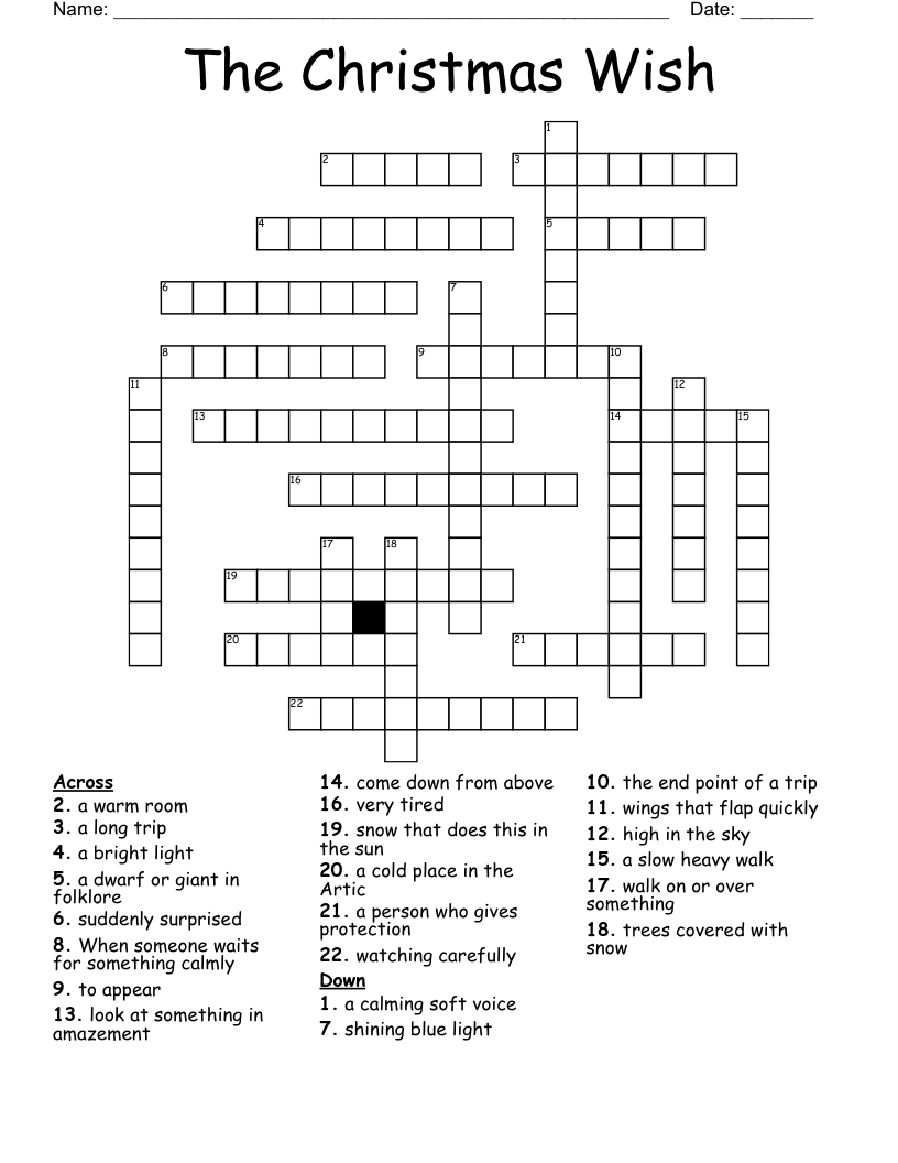 The Christmas Wish Crossword