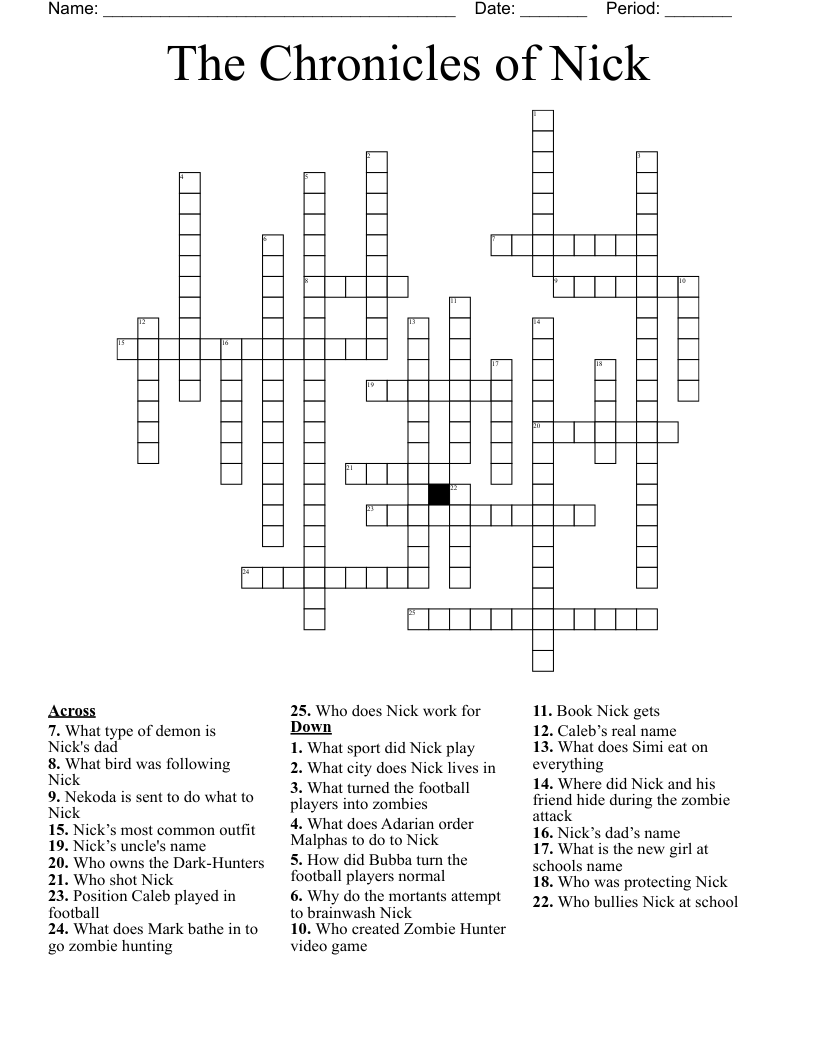 The Chronicles of Nick Crossword
