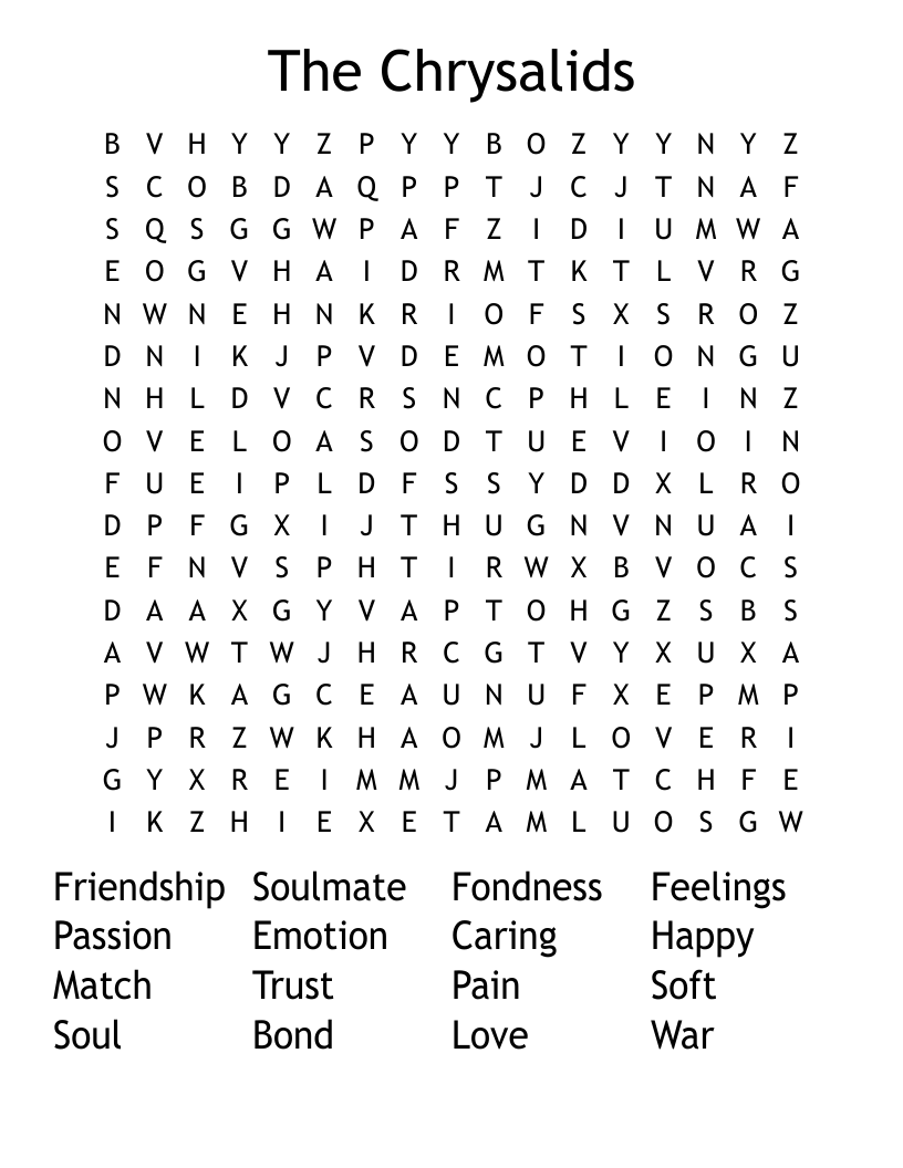 The Chrysalids Word Search