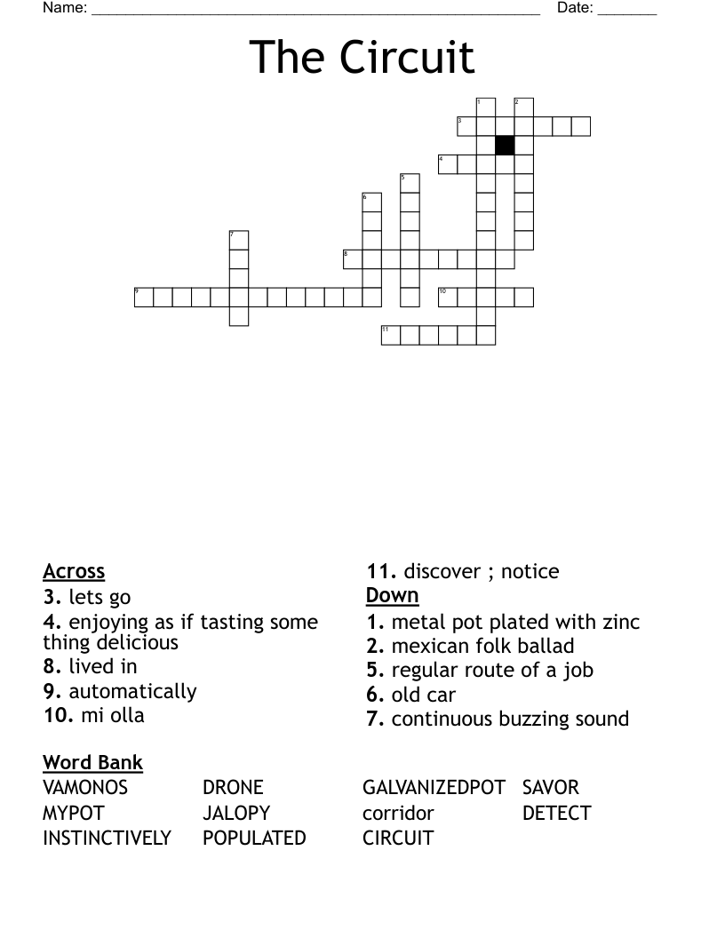 The Circuit Crossword