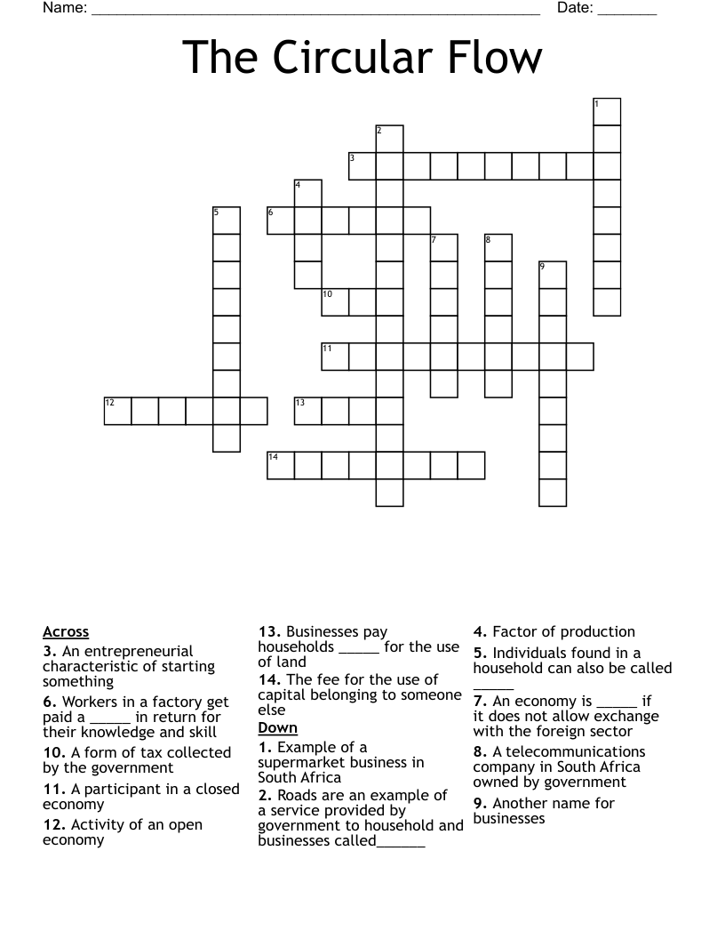 The Circular Flow Crossword