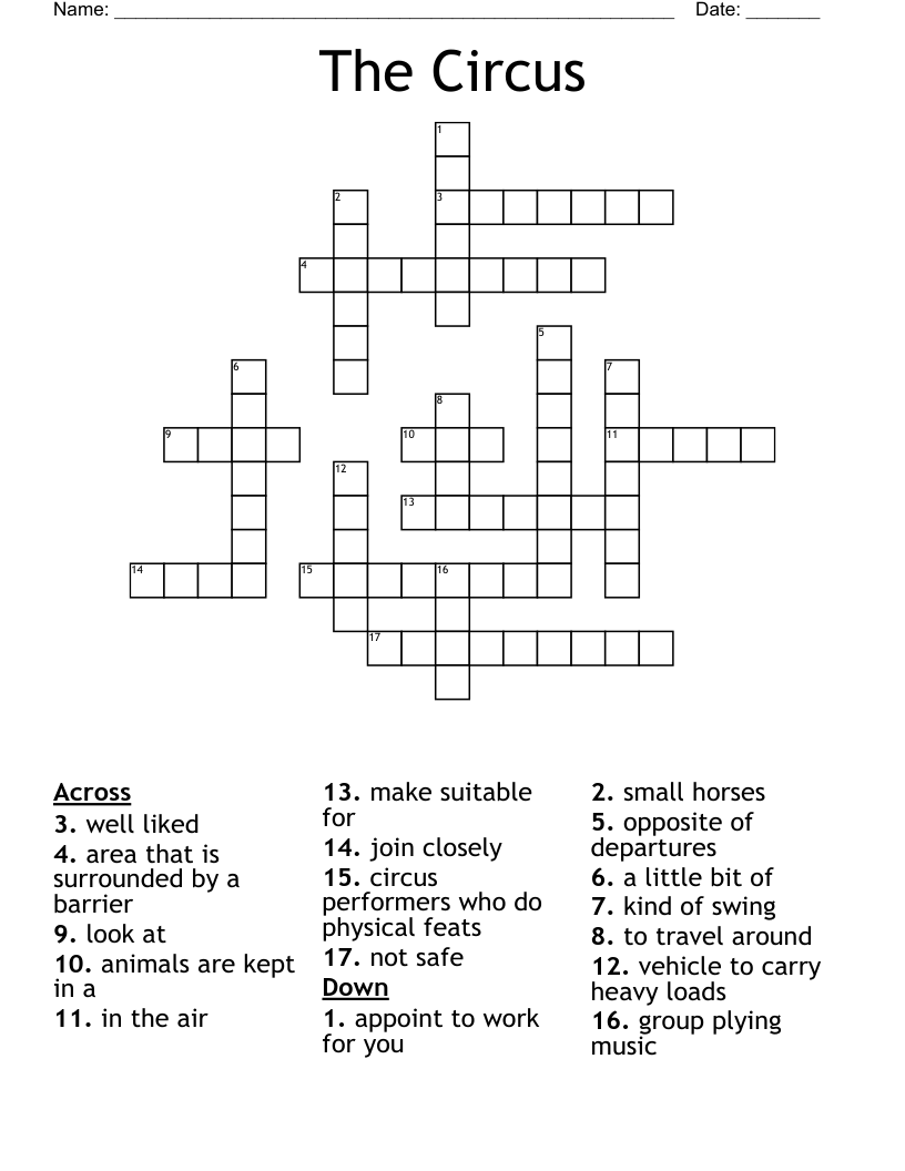 The Circus Crossword