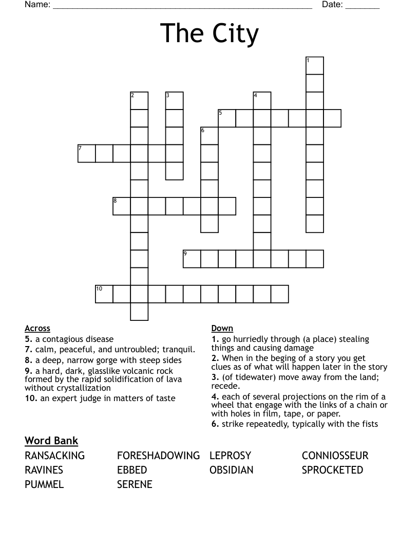 The City Crossword