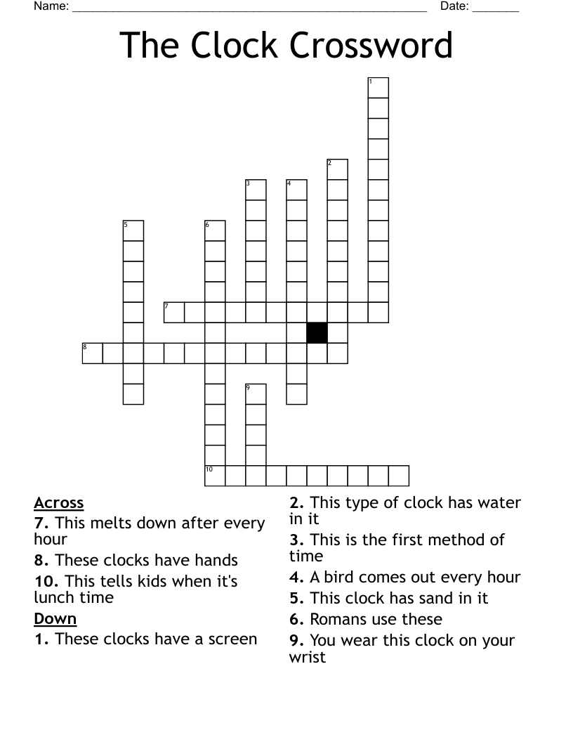 The Clock Crossword