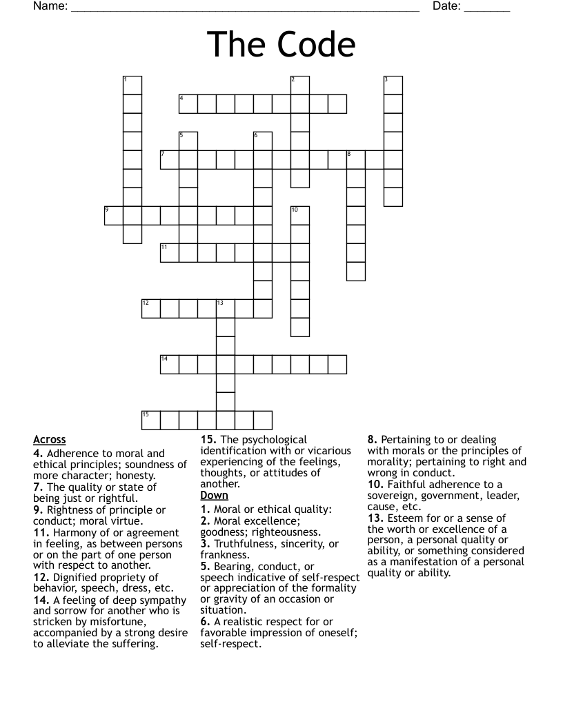 The Code Crossword