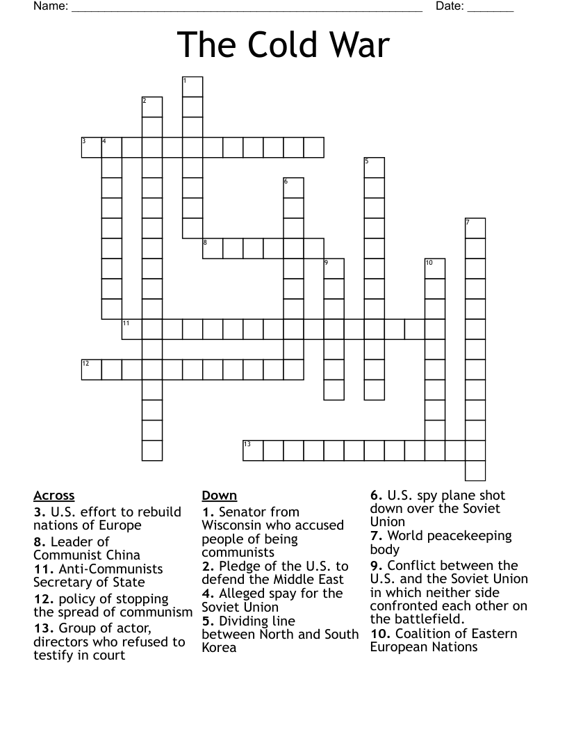 The Cold War Crossword