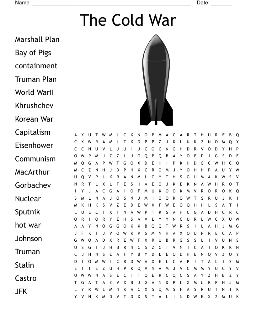 The Cold War Word Search
