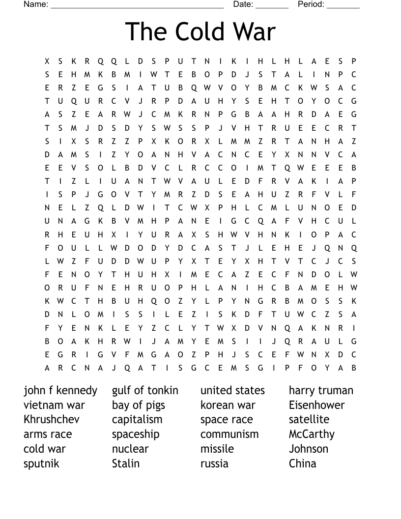 The Cold War Word Search