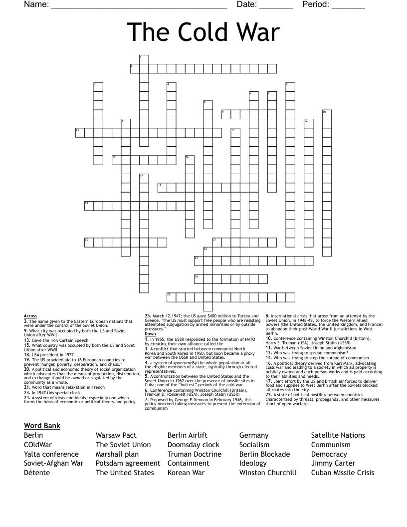 The Cold War Crossword