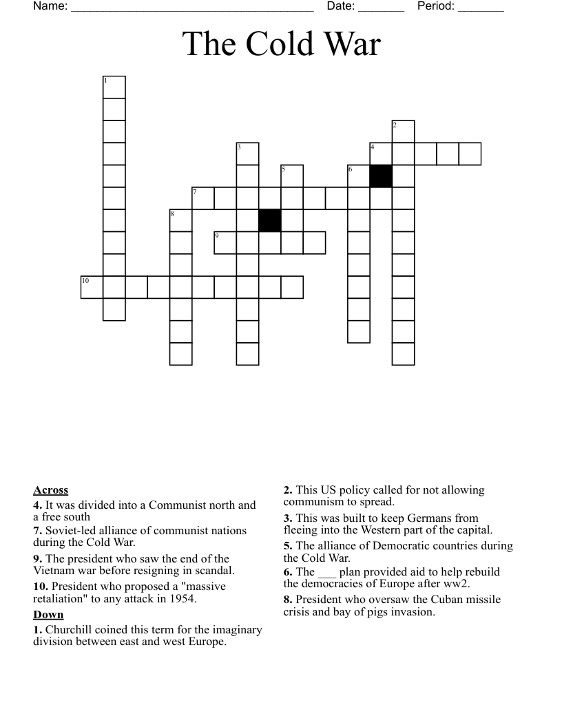 The Cold War Crossword