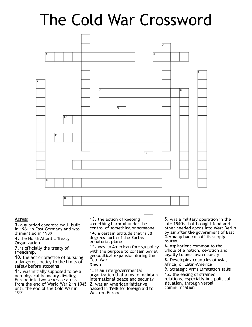 The Cold War Crossword