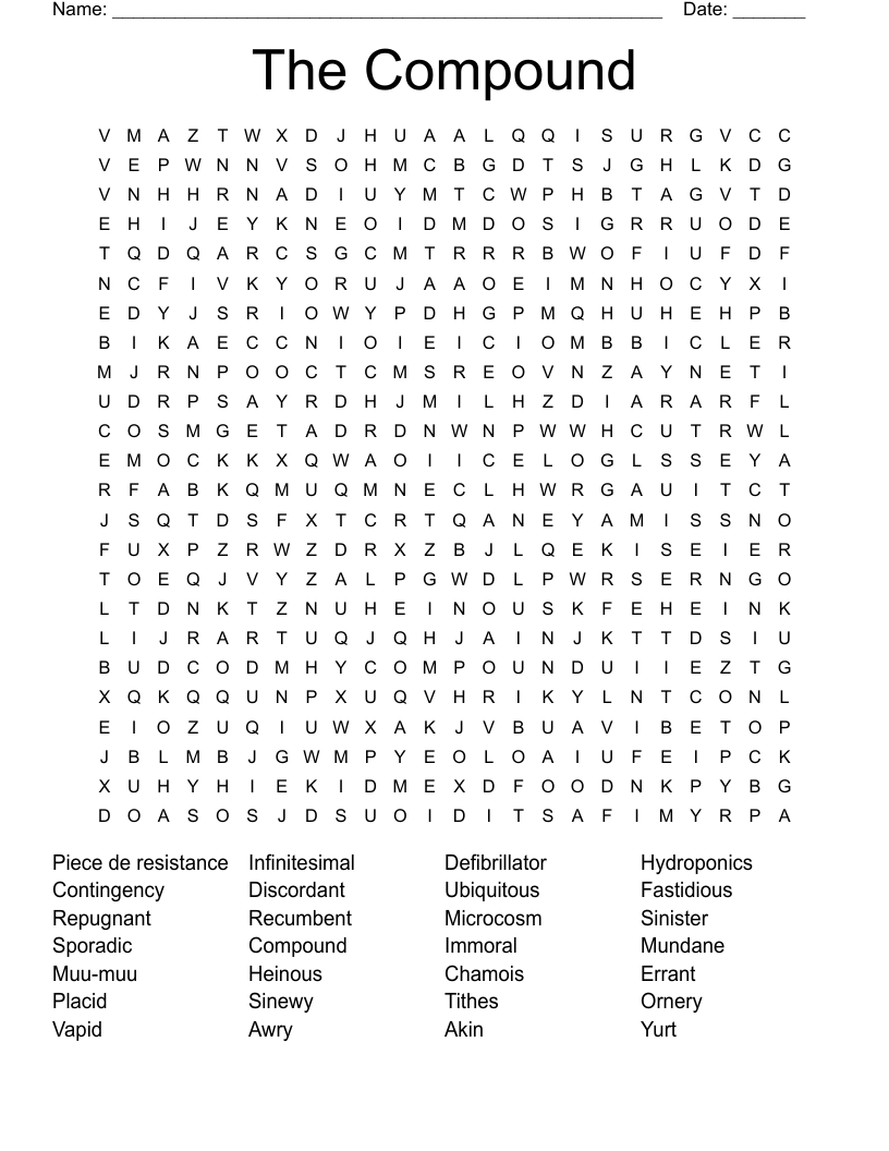 The Compound  Word Search