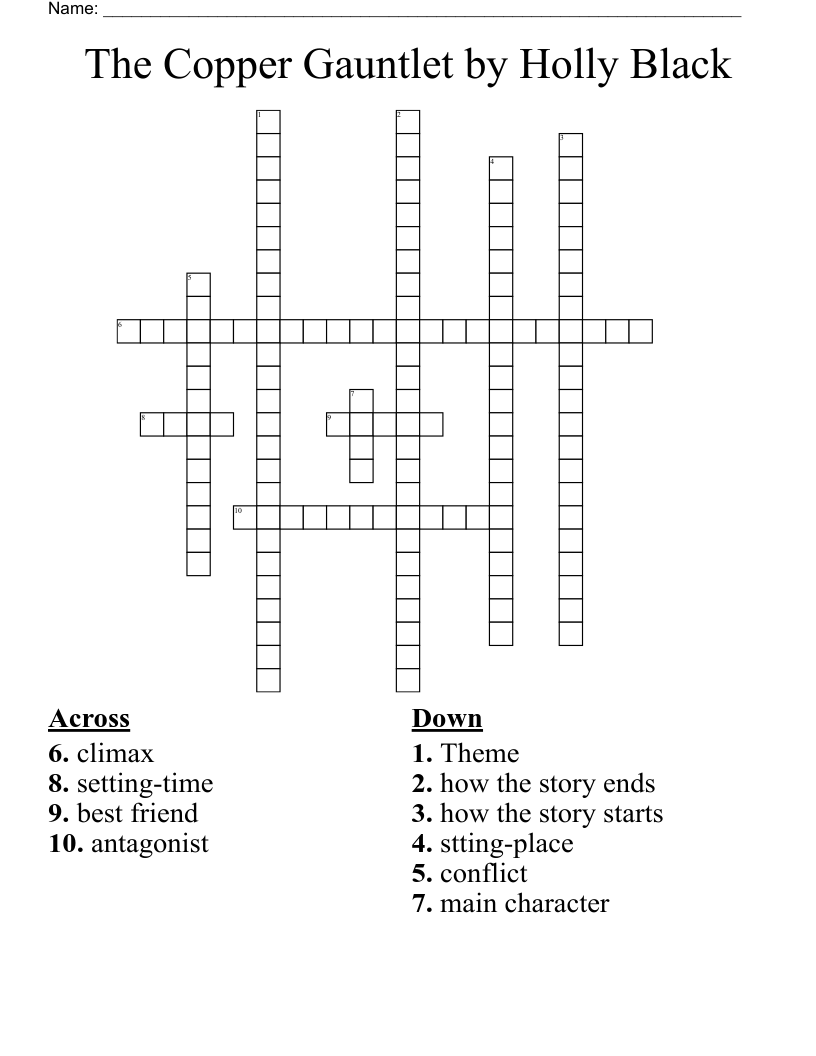The Copper Gauntlet by Holly Black Crossword