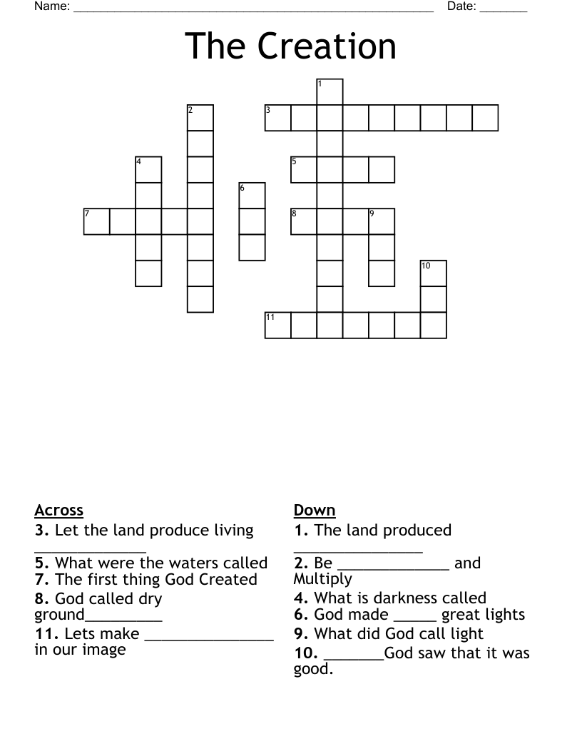 The Creation Crossword