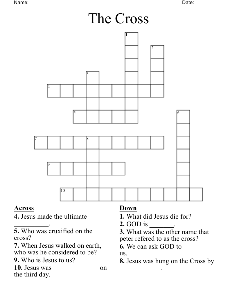 The Cross  Crossword