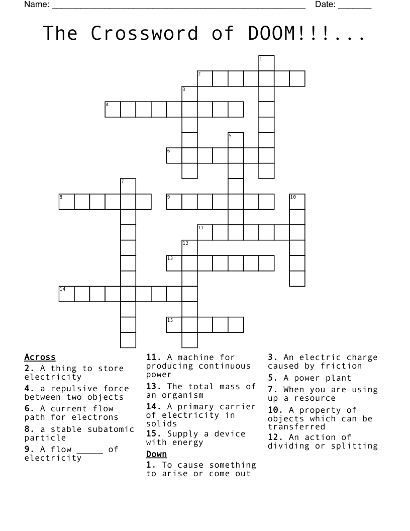 The Crossword of DOOM!!!...