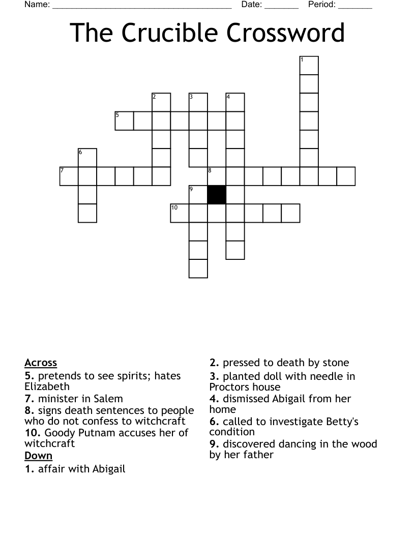 The Crucible Crossword