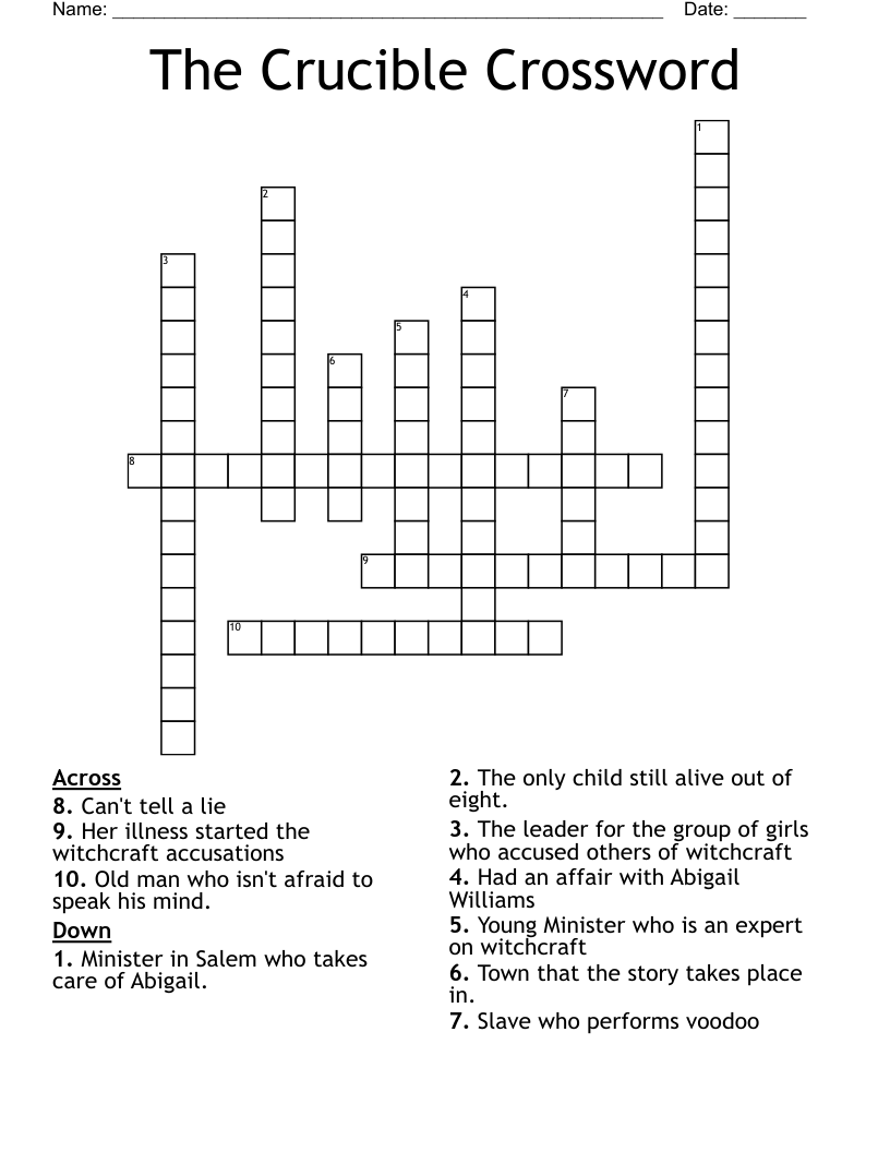 The Crucible Crossword