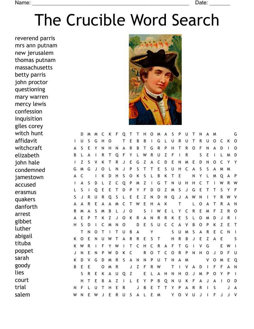 The Crucible Word Search