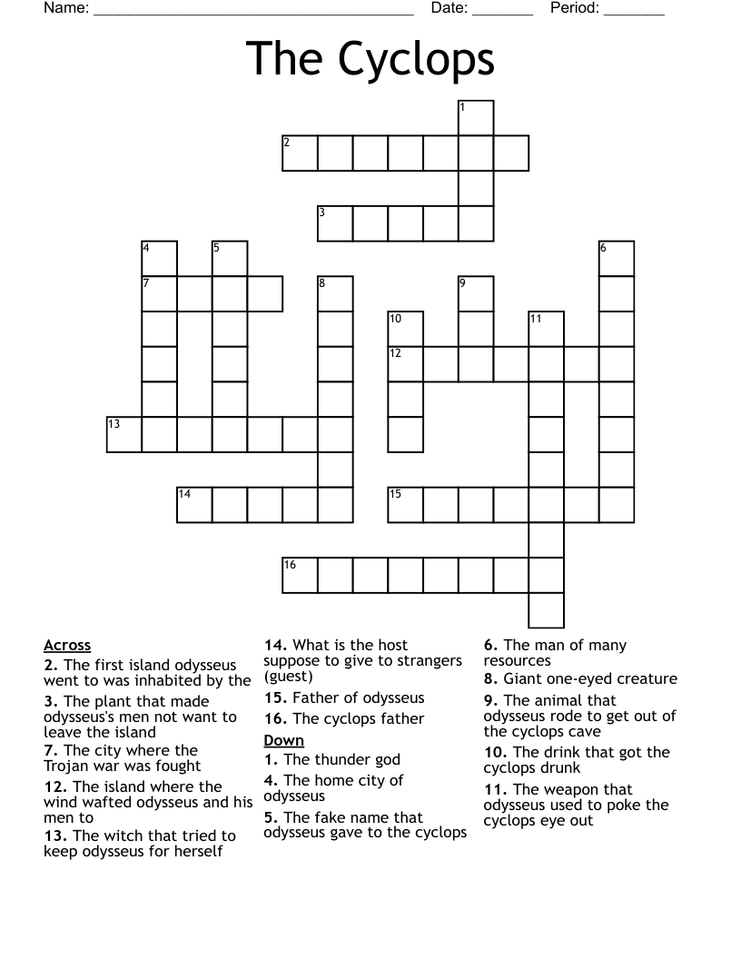 The Cyclops Crossword