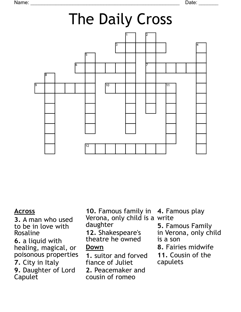 The Daily Cross Crossword