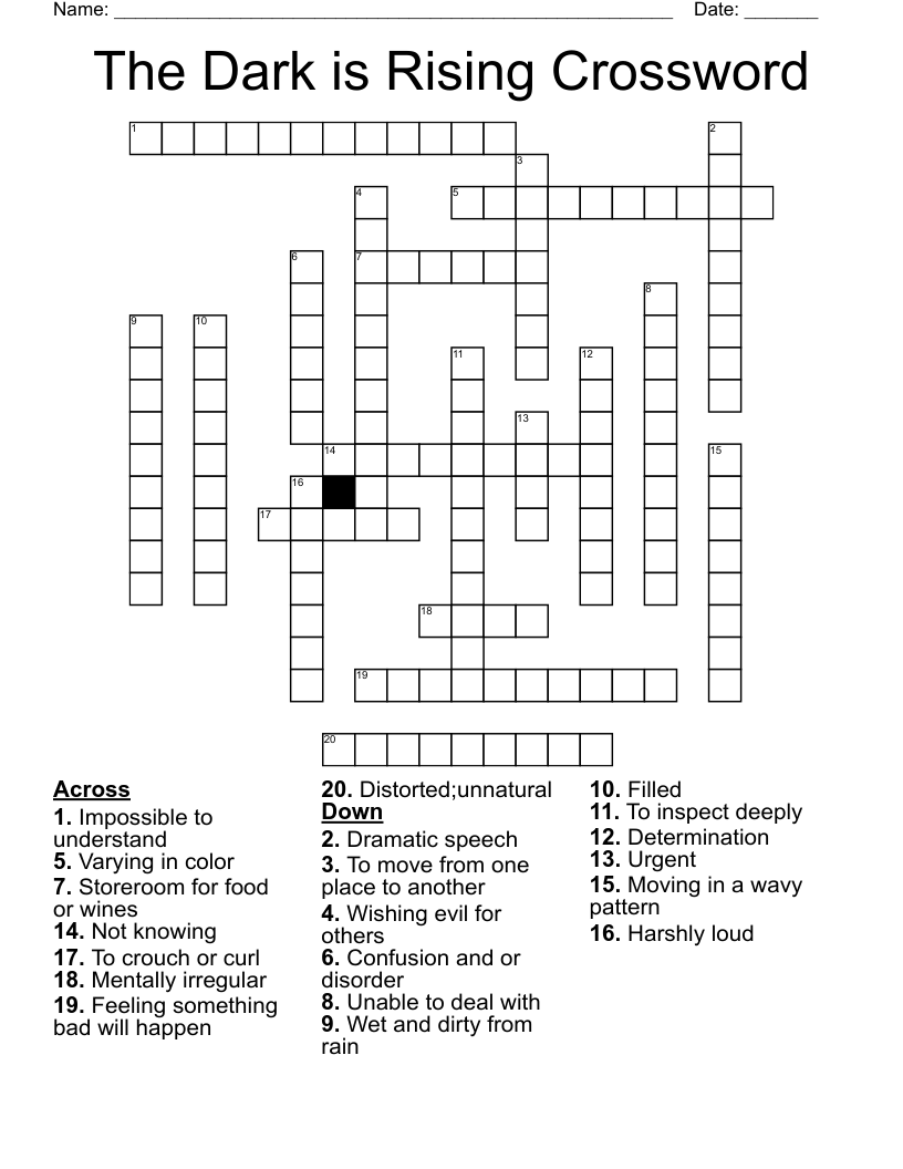 The Dark is Rising Crossword